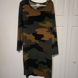 Camouflage Long Sleeve Dress